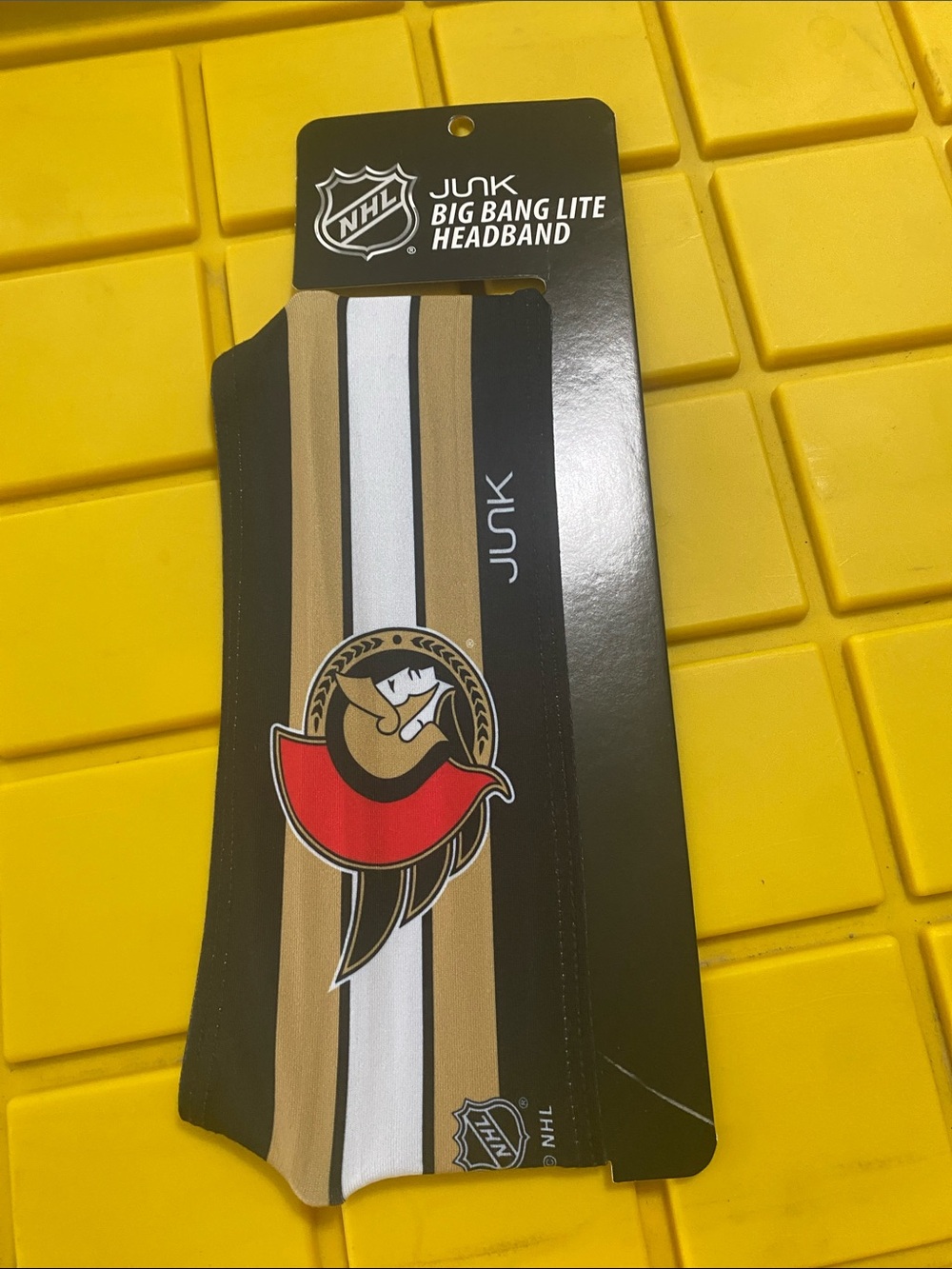 Unk NHL Big Bang Lite Headband - Black, Tan, White, Red